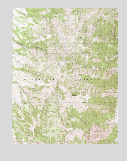 South Toiyabe Peak, NV USGS Topographic Map