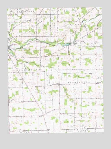 South Whitley East, IN USGS Topographic Map