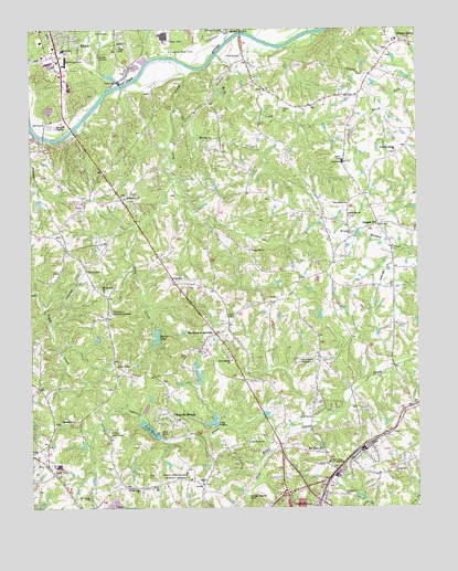 Southeast Eden, NC USGS Topographic Map