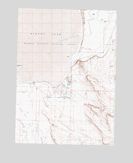 Southeast Harney Lake, OR USGS Topographic Map
