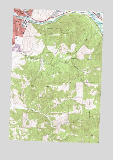 Southeast Missoula, MT USGS Topographic Map