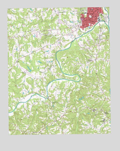 Southwest Eden, NC USGS Topographic Map
