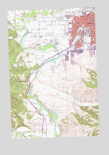 Southwest Missoula, MT USGS Topographic Map