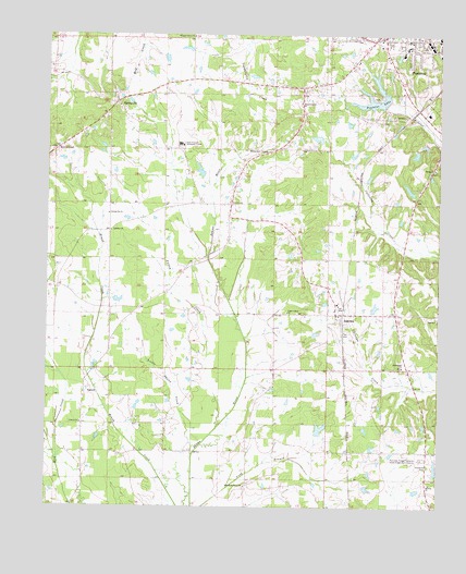 Southwest Pontotoc, MS USGS Topographic Map