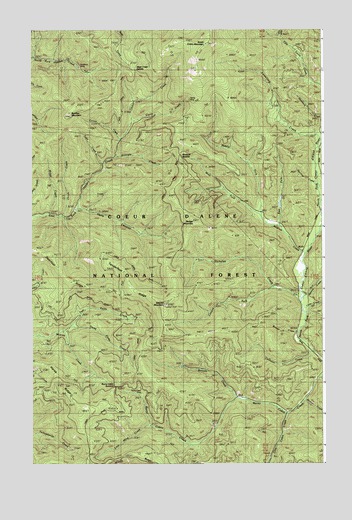 Spades Mountain, ID USGS Topographic Map