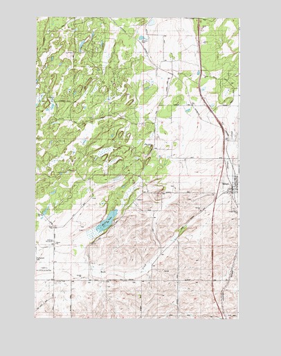 Spangle West, WA USGS Topographic Map