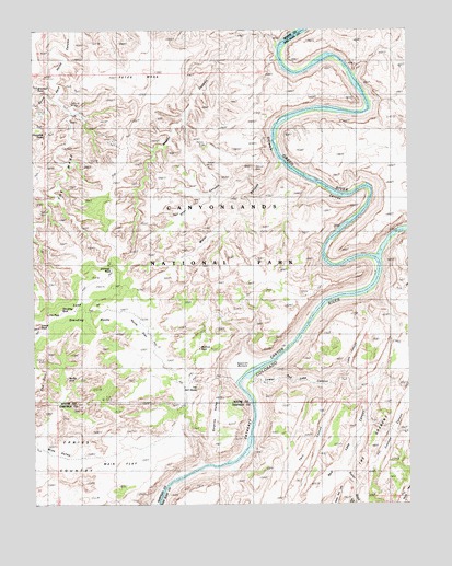 Spanish Bottom, UT USGS Topographic Map