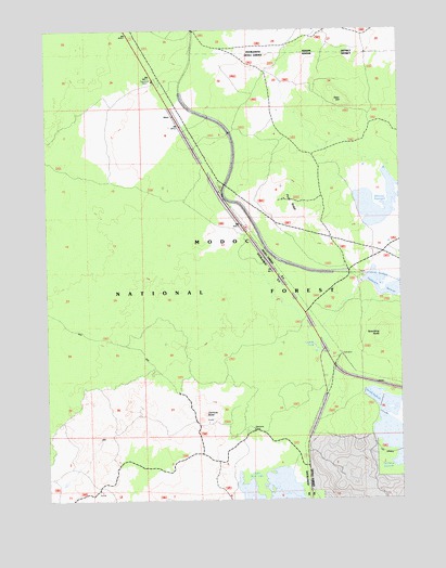Spaulding Butte, CA USGS Topographic Map