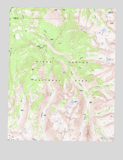 Sphinx Lakes, CA USGS Topographic Map