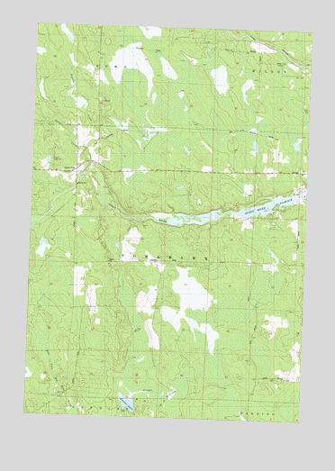 Spirit Falls, WI USGS Topographic Map