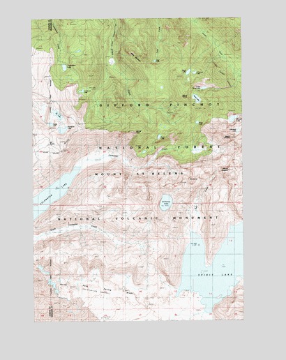 Spirit Lake West, WA USGS Topographic Map
