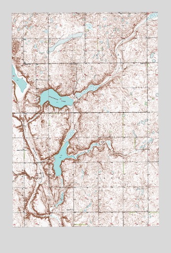 Spiritwood Lake, ND USGS Topographic Map