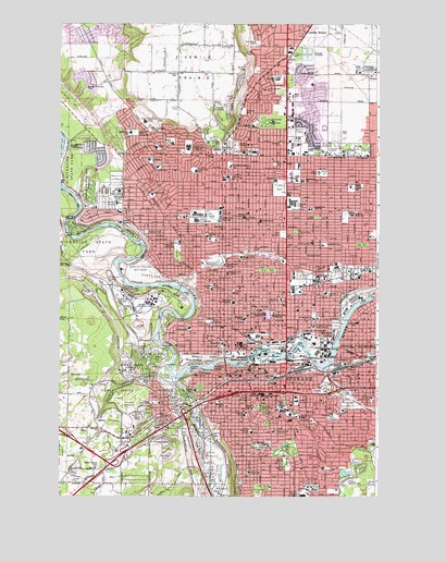 Spokane NW, WA USGS Topographic Map