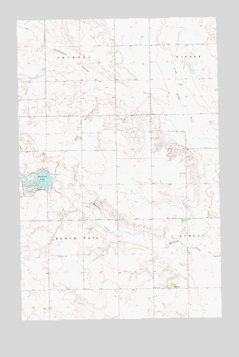 Blacktail Lake, ND USGS Topographic Map