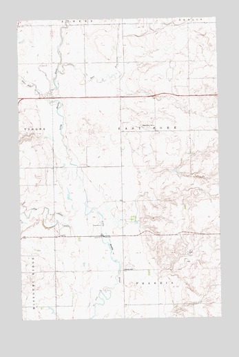 Blacktail Lake SE, ND USGS Topographic Map