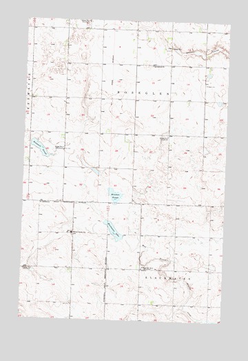 Blackwater Lake, ND USGS Topographic Map