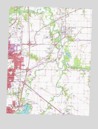 Springfield East, IL USGS Topographic Map
