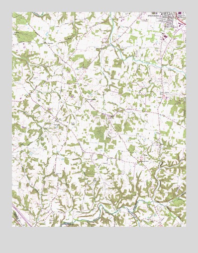 Springfield South, TN USGS Topographic Map