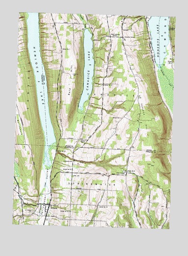 Springwater, NY USGS Topographic Map