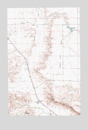 Square Butte, MT USGS Topographic Map