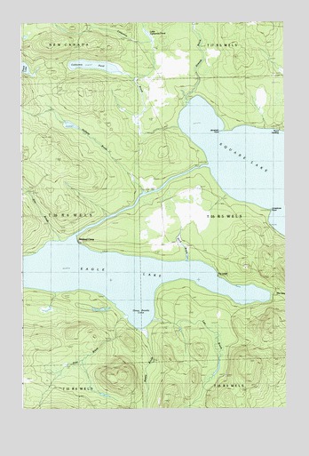 Square Lake West, ME USGS Topographic Map