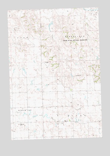 Square Top Butte, SD USGS Topographic Map