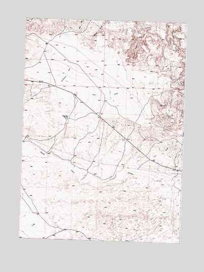 Squaw Butte NE, WY USGS Topographic Map