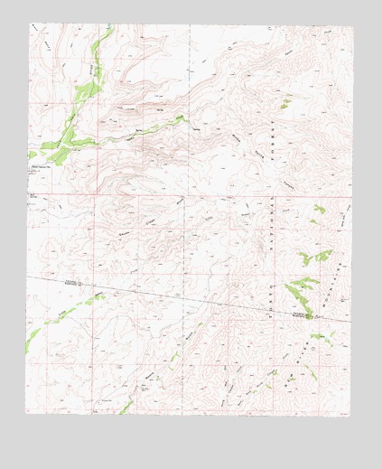 Squaw Creek Mesa, AZ USGS Topographic Map