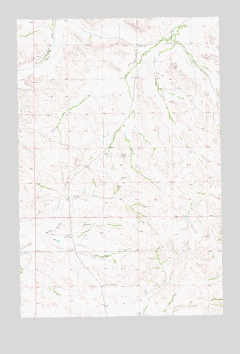 Squaw Gap, ND USGS Topographic Map