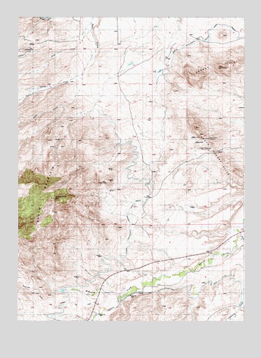 Squaw Rock, WY USGS Topographic Map