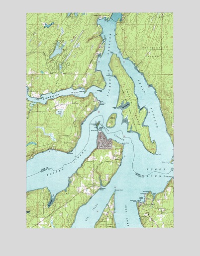 Squaxin Island, WA USGS Topographic Map