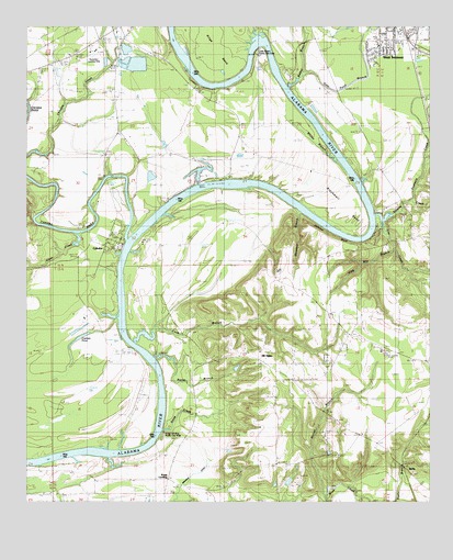 Blackwell Bend, AL USGS Topographic Map