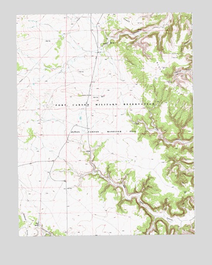 Stage Canyon, CO USGS Topographic Map