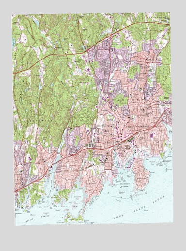 Stamford, CT USGS Topographic Map