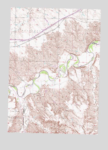Stamford SW, SD USGS Topographic Map
