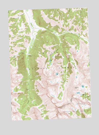 Standhope Peak, ID USGS Topographic Map