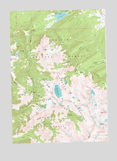 Stanley Lake, ID USGS Topographic Map