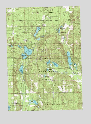 Starvation Lake, MI USGS Topographic Map