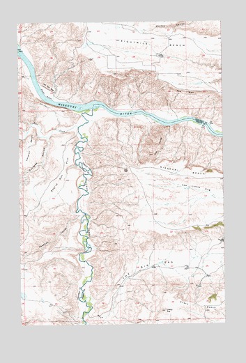 Starve Out Flat, MT USGS Topographic Map