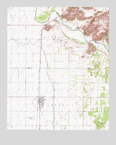 Blair, OK USGS Topographic Map