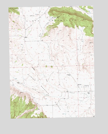 Blair Basin, UT USGS Topographic Map