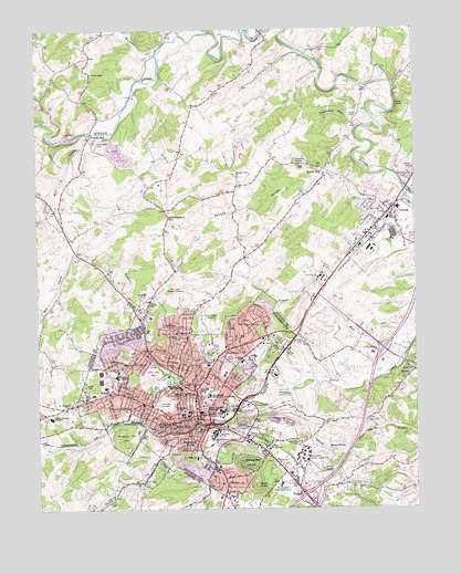 Staunton, VA USGS Topographic Map