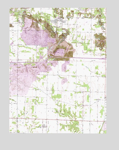 Staunton, IN USGS Topographic Map