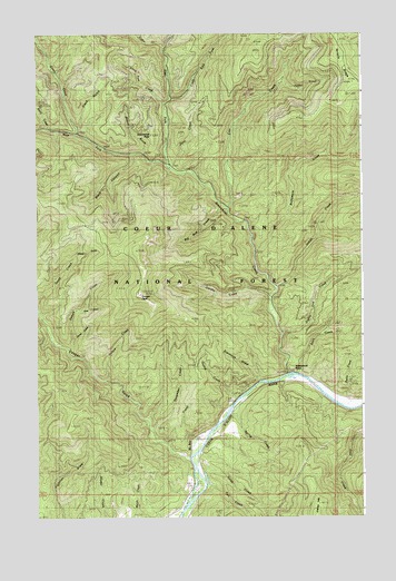 Steamboat Creek, ID USGS Topographic Map