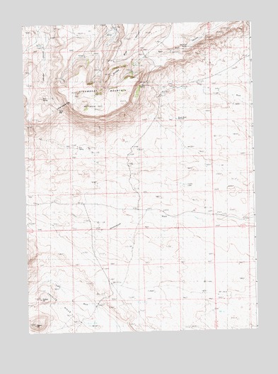 Steamboat Mountain, WY USGS Topographic Map
