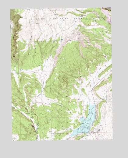 Steinaker Reservoir, UT USGS Topographic Map