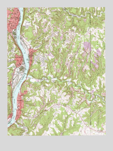 Steubenville East, OH USGS Topographic Map