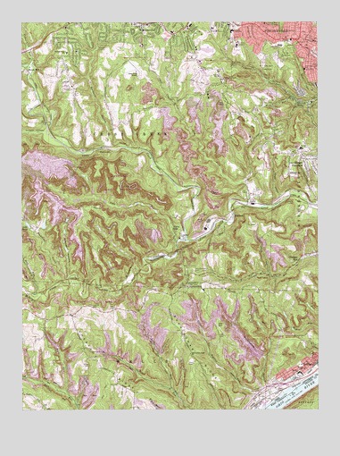 Steubenville West, OH USGS Topographic Map