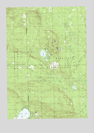 Stewart Lake, MI USGS Topographic Map