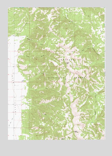 Stewart Peak, WY USGS Topographic Map